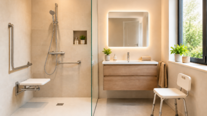 Douche sécurisée pour enfants et séniors en situation de handicap
